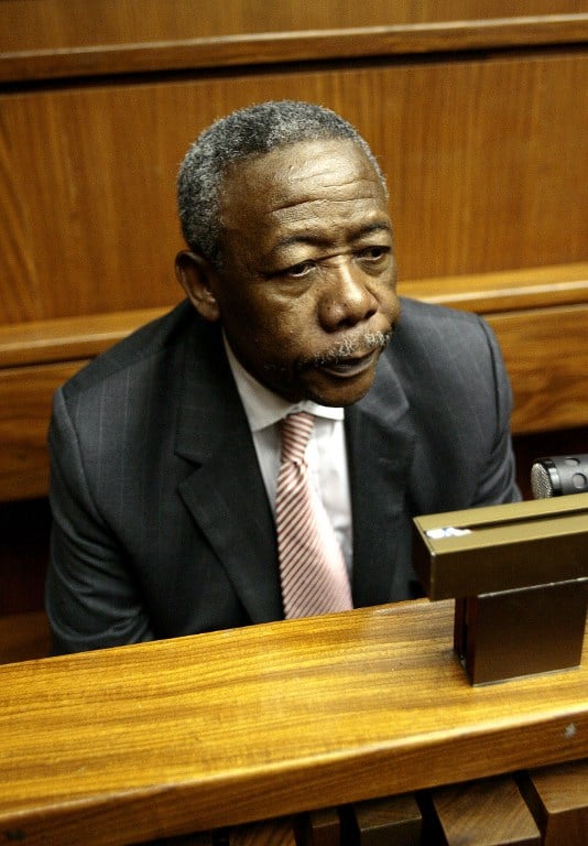 South Africa's former police chief and ex-president of Interpol Jackie Selebi during his corruption trial. Photo: AFP/Werner Beukes